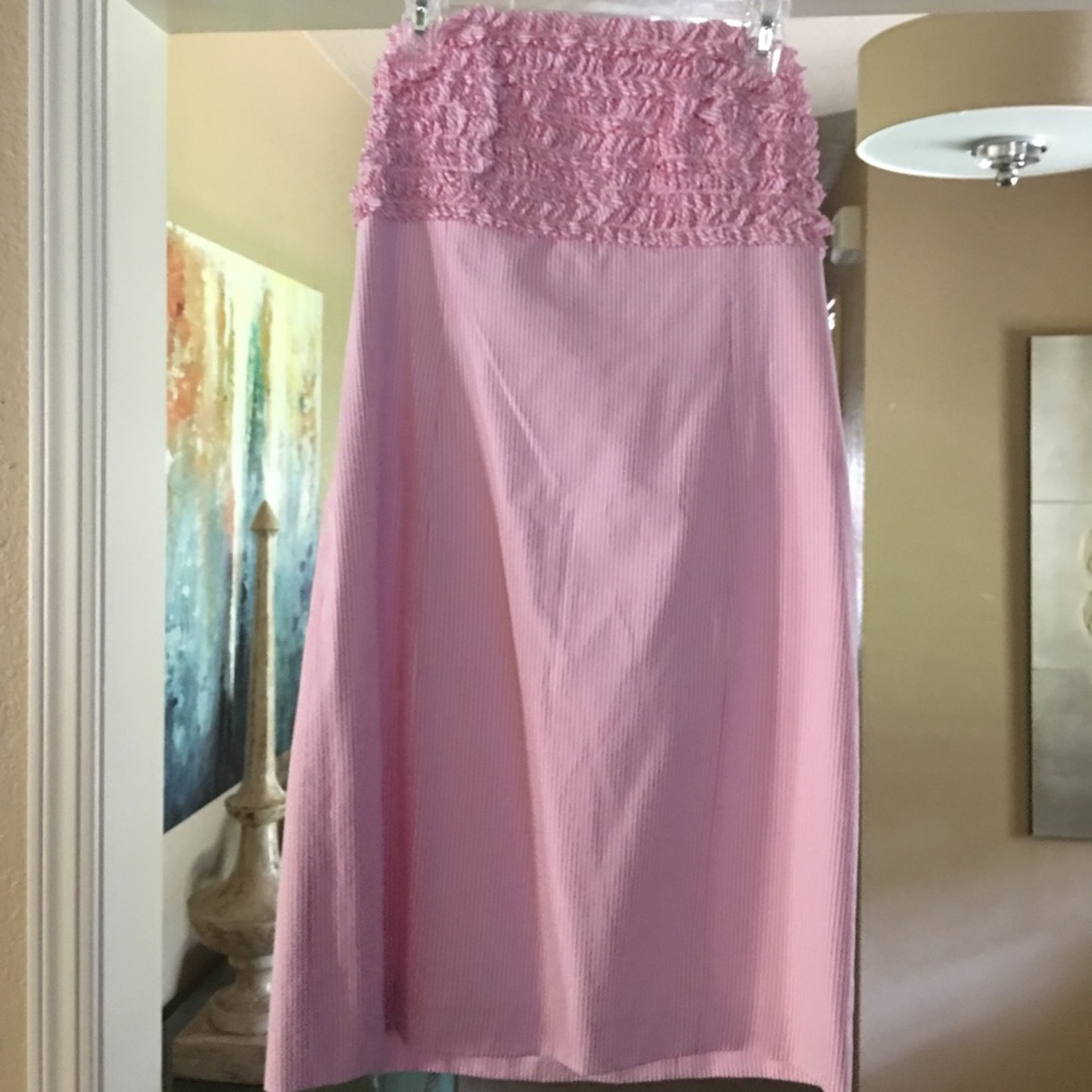 Lilly strapless dress. Summer pink